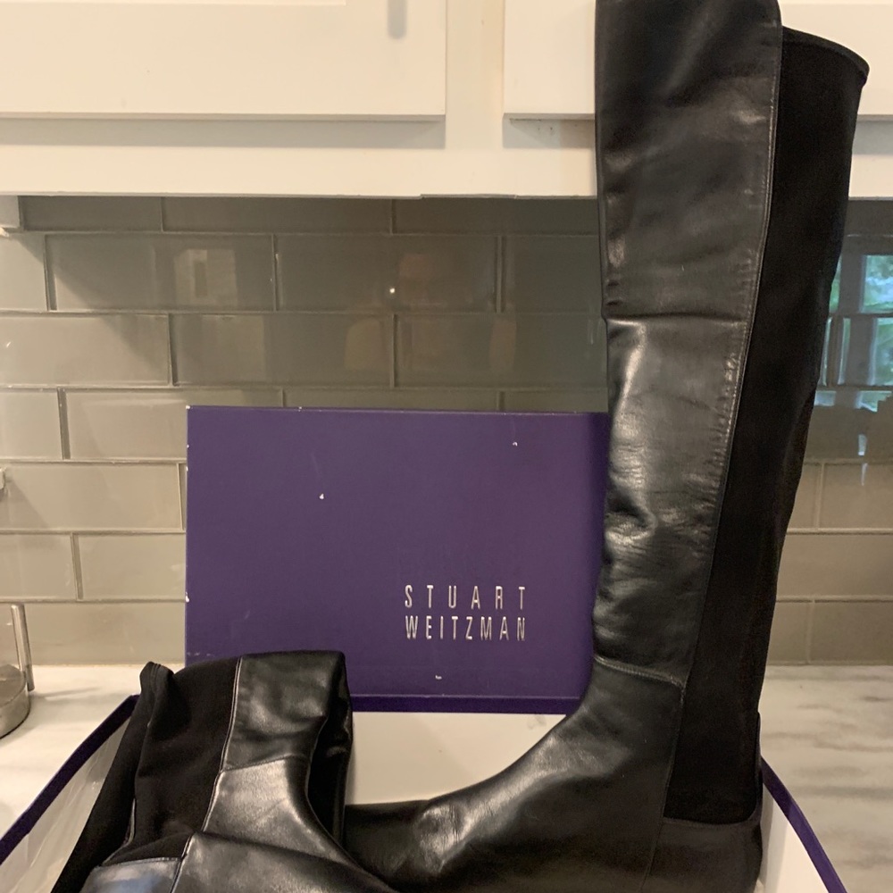 Stuart Weitzman Black over the knee boots size 11
